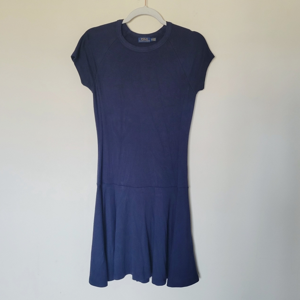 Polo Ralph Lauren Drop Waist Dress in Navy
